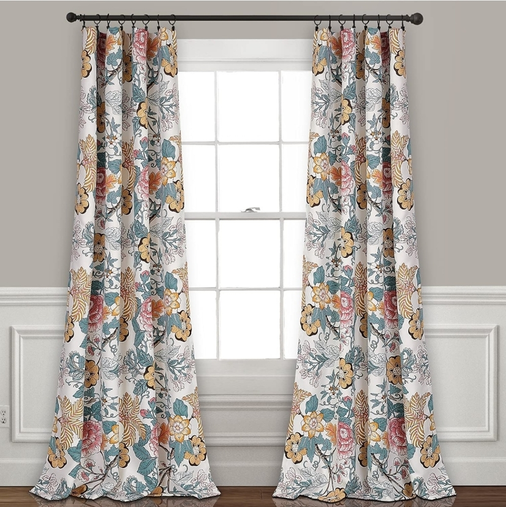 Floral Room Darkening Curtains